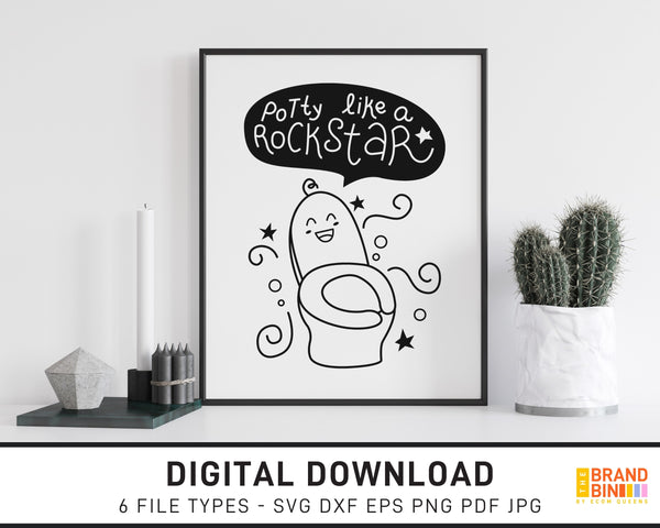 Potty Like A Rockstar - SVG Digital Download