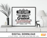 The World's Greatest Grandma - SVG Digital Download