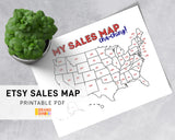 Etsy Sales Map Printable