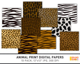 Animal Print Digital Papers Pack