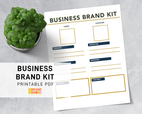 Business Brand Kit Printable