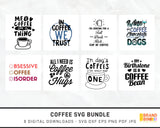 Coffee SVG Bundle Digital Designs