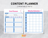 Content Planner Printable