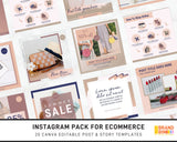 Instagram Template Pack For ECommerce (Posts + Stories)