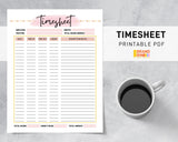 Timesheet Printable