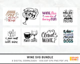 Wine SVG Bundle Digital Designs
