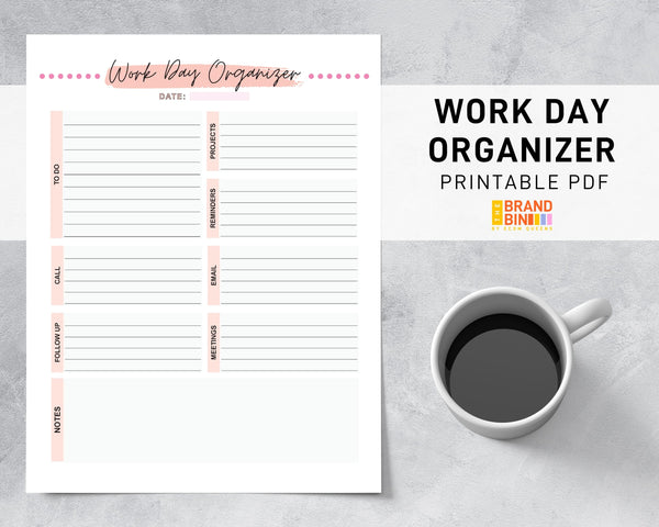Work Day Organizer Printable