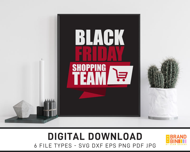 Black Friday Shopping Team 2 - SVG Digital Download