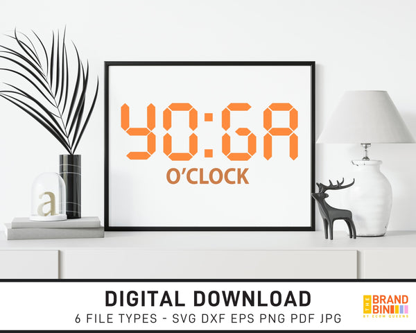 Yoga O'Clock - SVG Digital Download