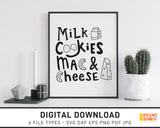 Milk Cookies Mac & Cheese - SVG Digital Download