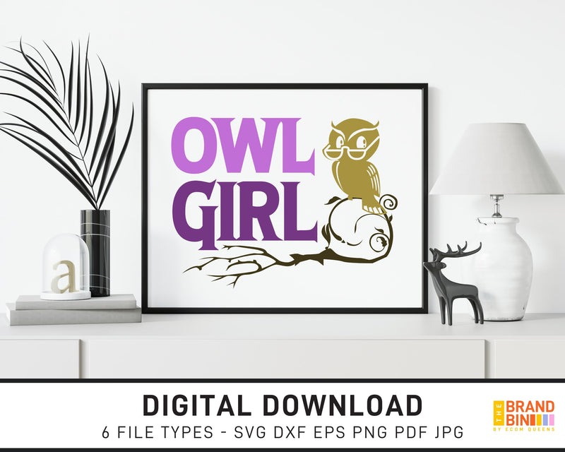 Owl Girl - SVG Digital Download