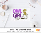 Owl Girl - SVG Digital Download