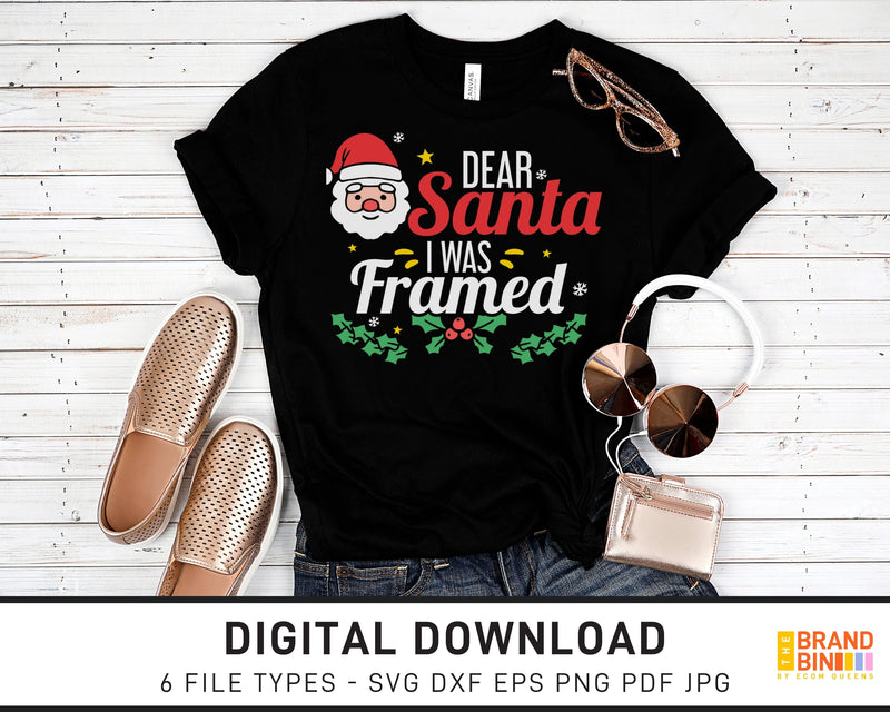 Dear Santa I Was Framed 2 - SVG Digital Download