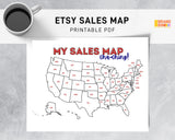 Etsy Sales Map Printable