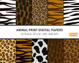 Animal Print Digital Papers Pack