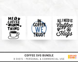Coffee SVG Bundle Digital Designs