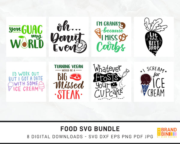 Food SVG Bundle Digital Designs