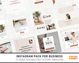Instagram Template Pack For Business (Posts + Stories)
