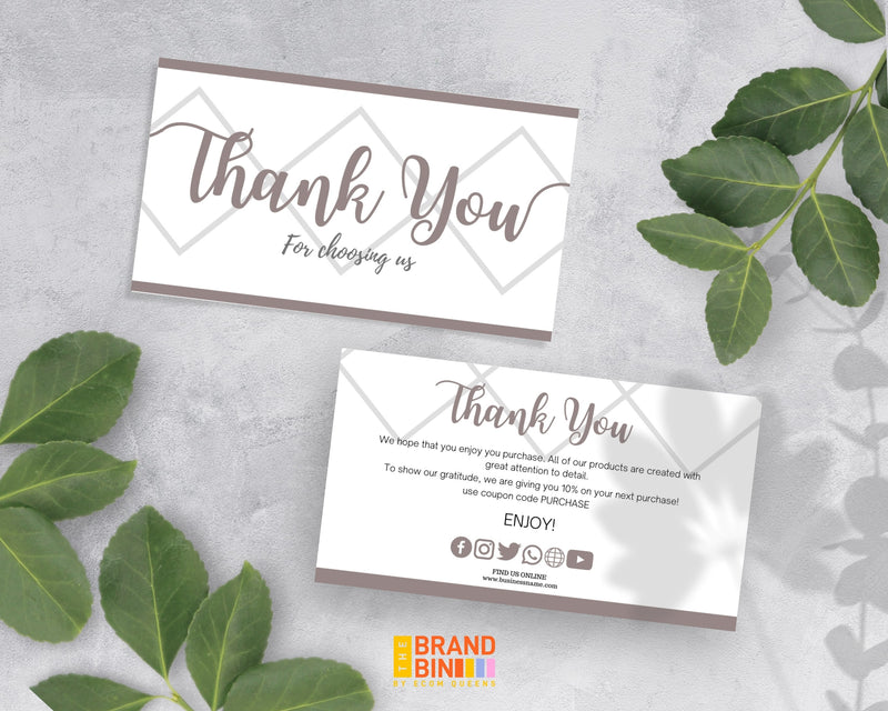Monochrome Thank You Cards