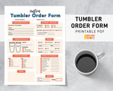 Tumbler Order Form Printable