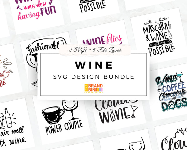 Wine SVG Bundle Digital Designs